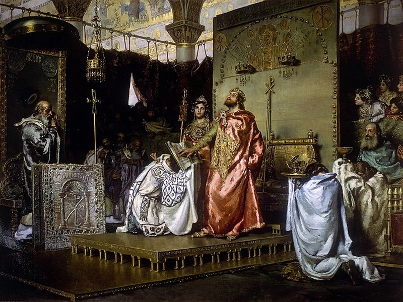 1840-Antonio Muñoz Degrain - Riccardo I, conversione - Senate Palace, Madrid